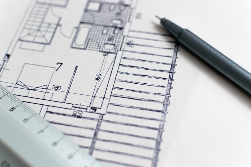 Construction Tools and Blueprints